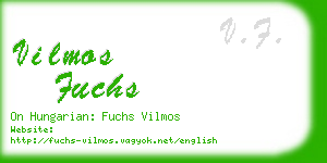 vilmos fuchs business card